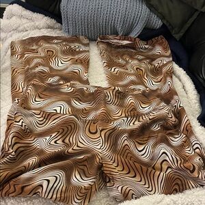 Wild Fable ~Brown and White Swirl Leggings ~xl